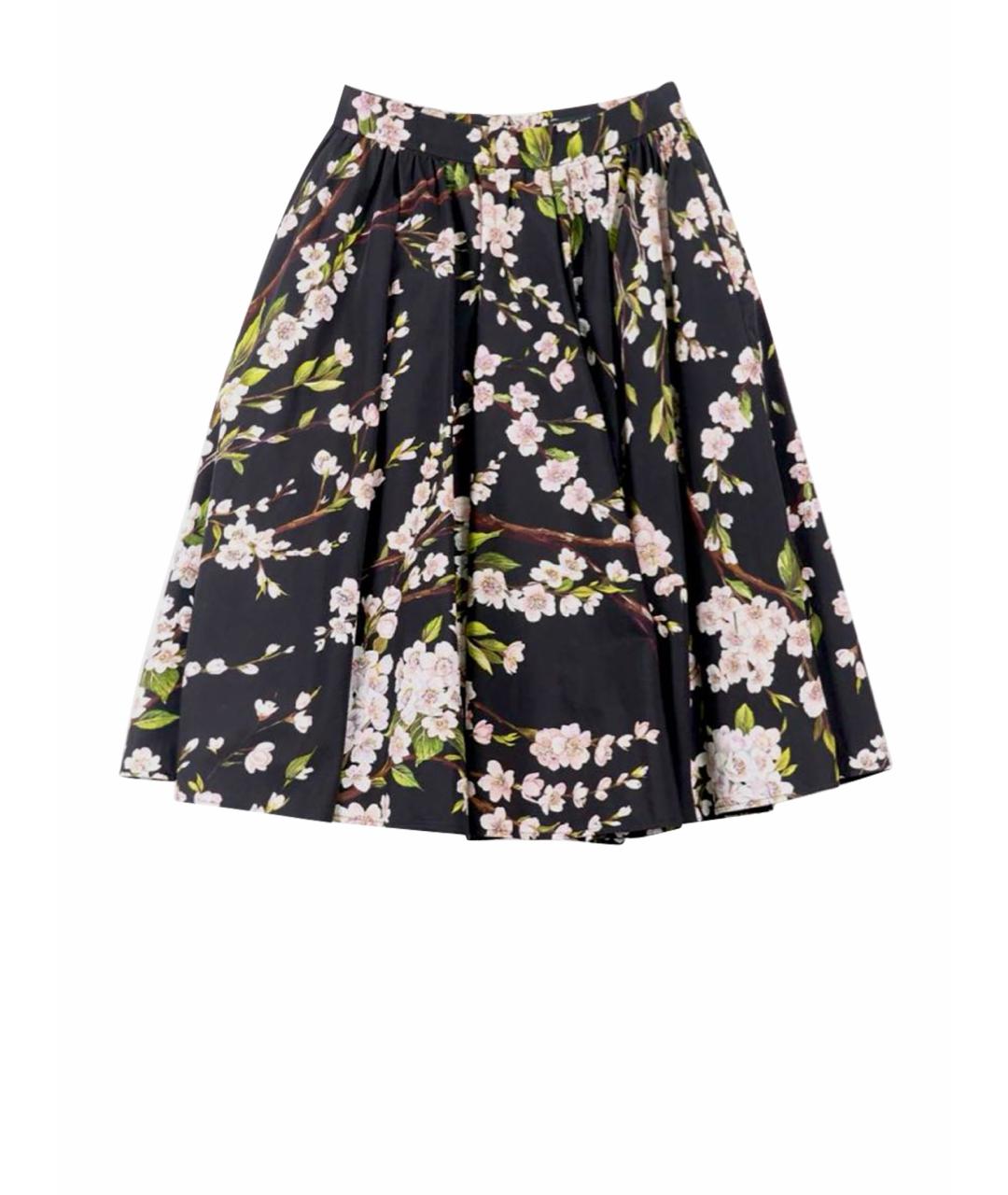 DOLCE&GABBANA Мульти хлопковая юбка миди, фото 1