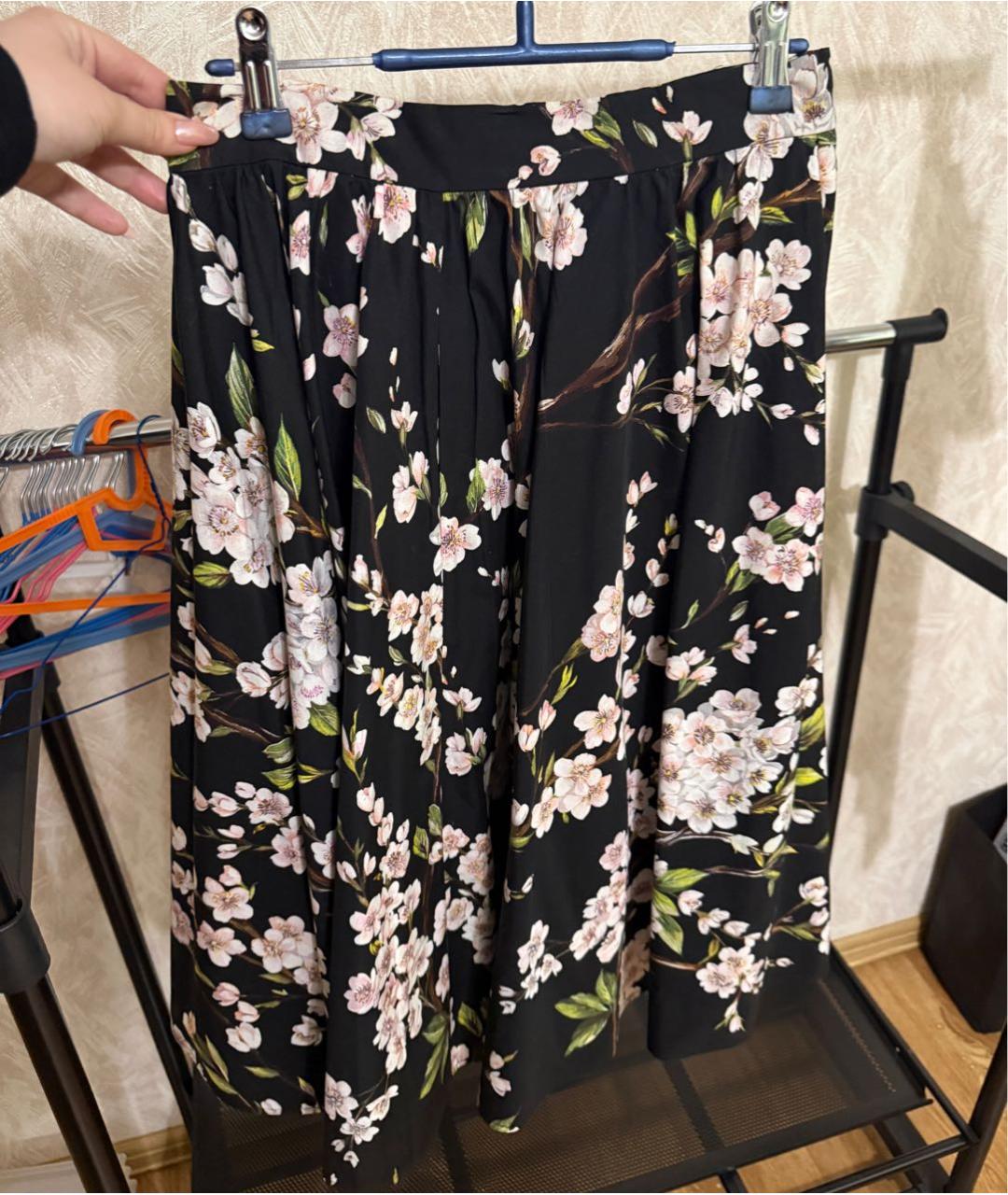 DOLCE&GABBANA Мульти хлопковая юбка миди, фото 2