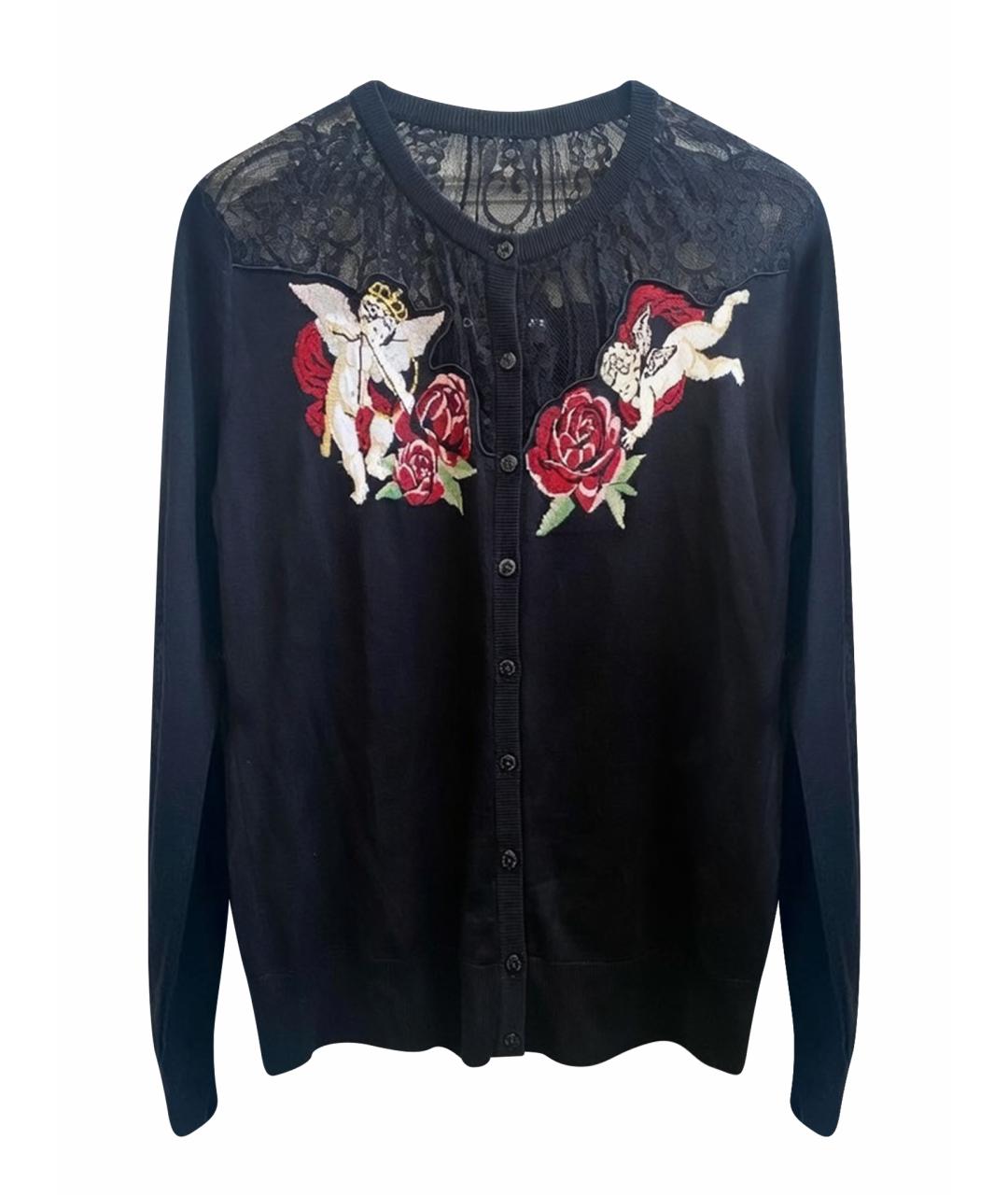 DOLCE&GABBANA Черный шерстяной кардиган, фото 1