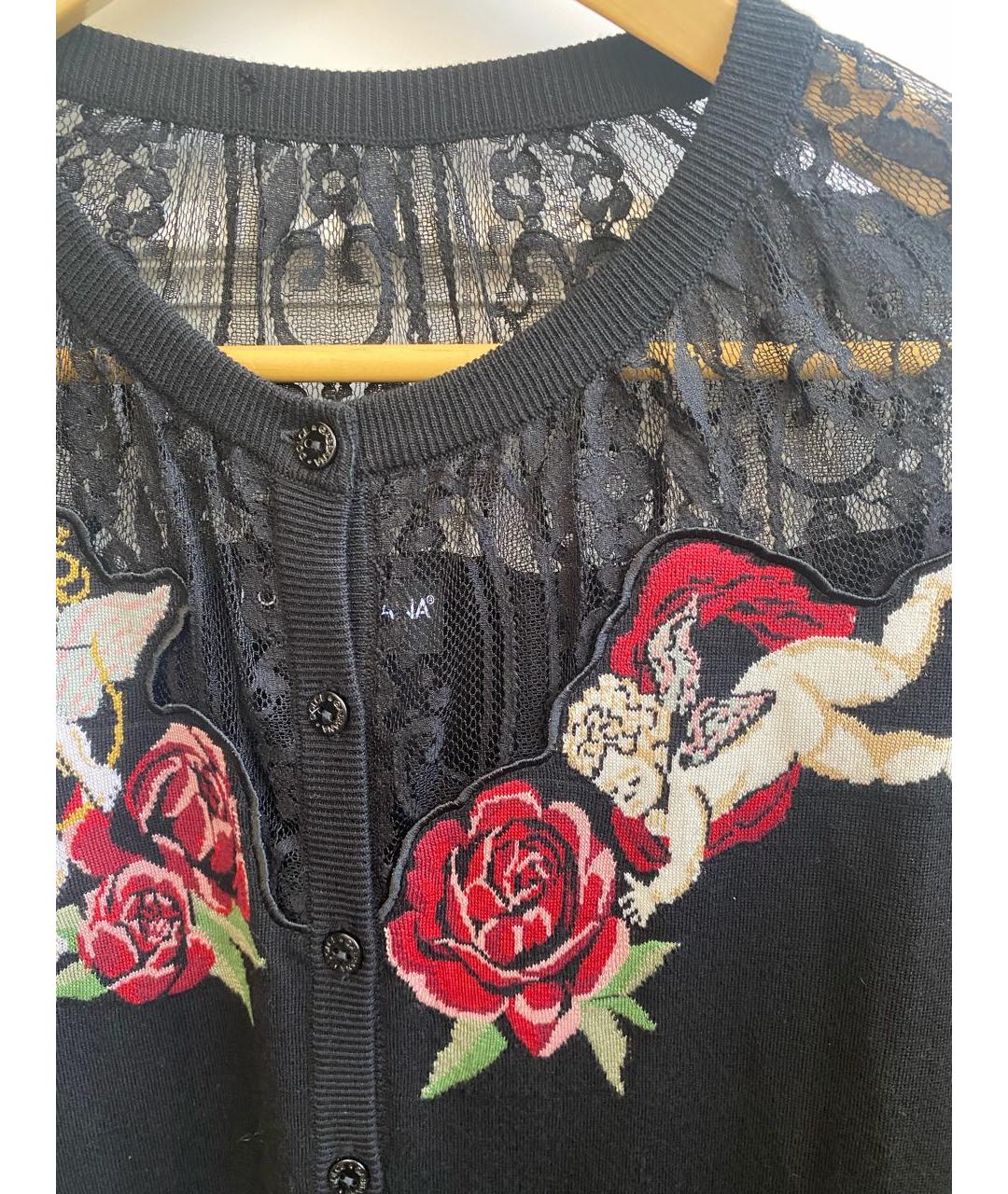 DOLCE&GABBANA Черный шерстяной кардиган, фото 2