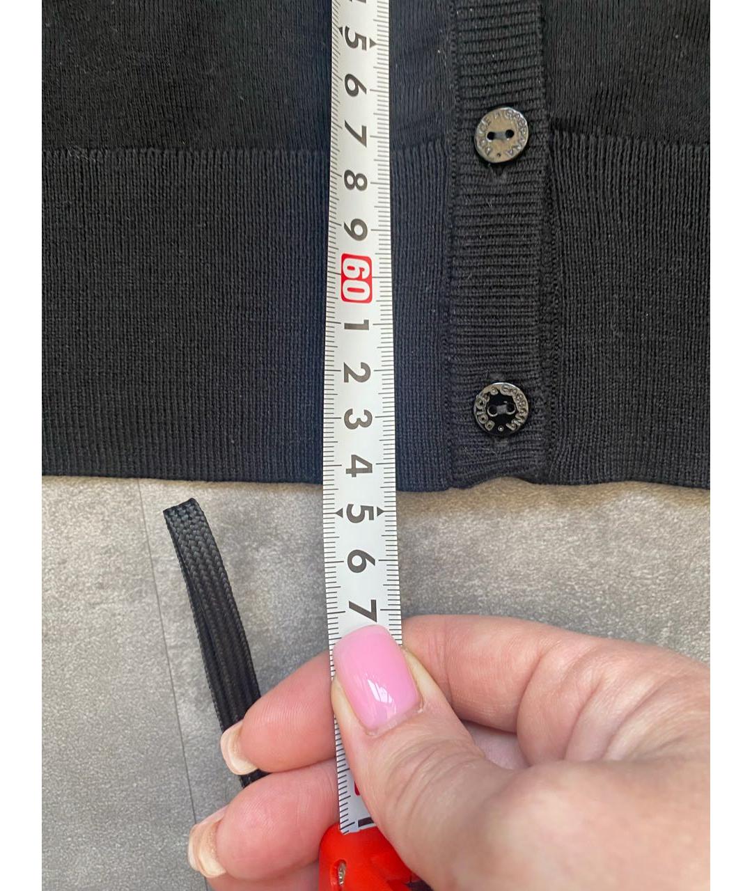 DOLCE&GABBANA Черный шерстяной кардиган, фото 4