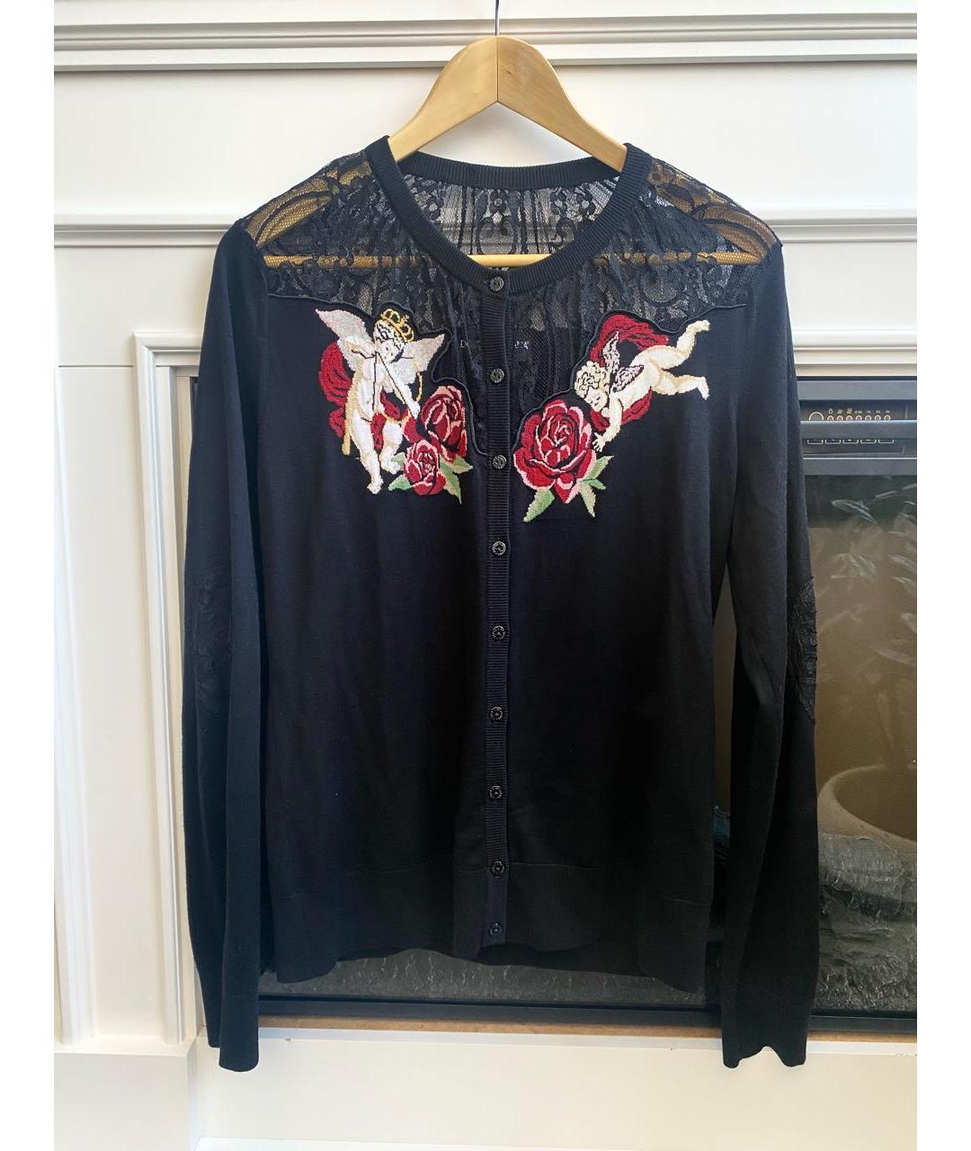 DOLCE&GABBANA Черный шерстяной кардиган, фото 9