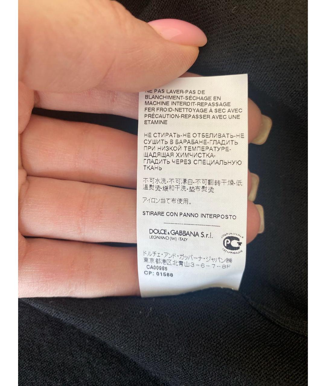 DOLCE&GABBANA Черный шерстяной кардиган, фото 7