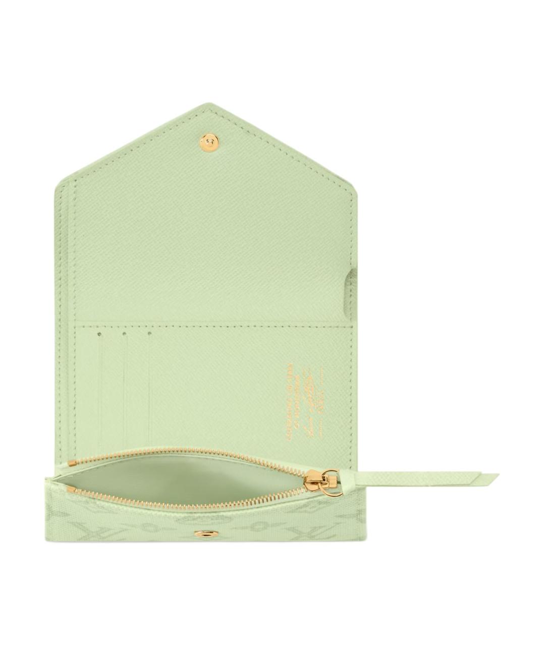 LOUIS VUITTON Салатовый кошелек, фото 4