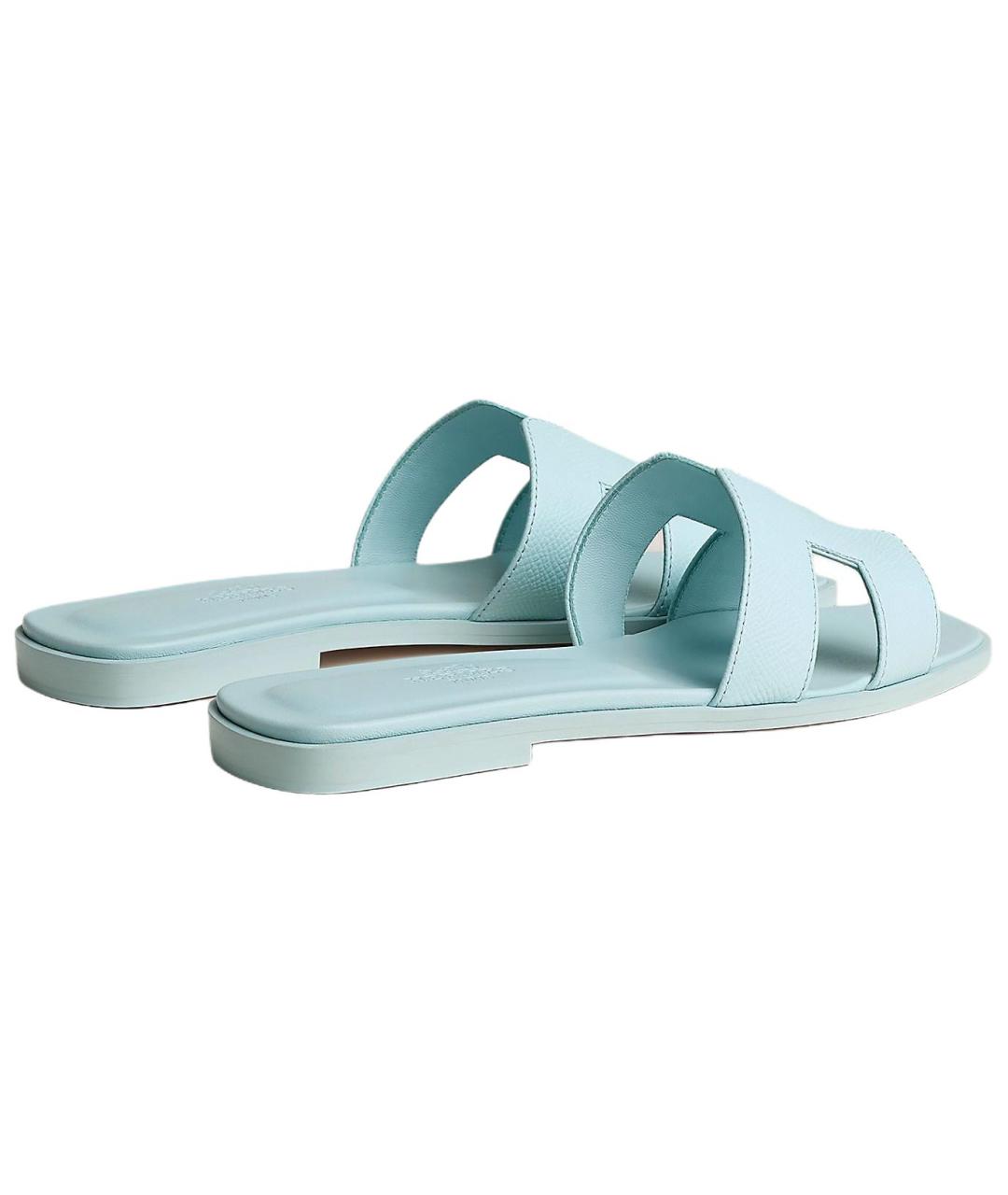 HERMES Голубые сандалии, фото 4