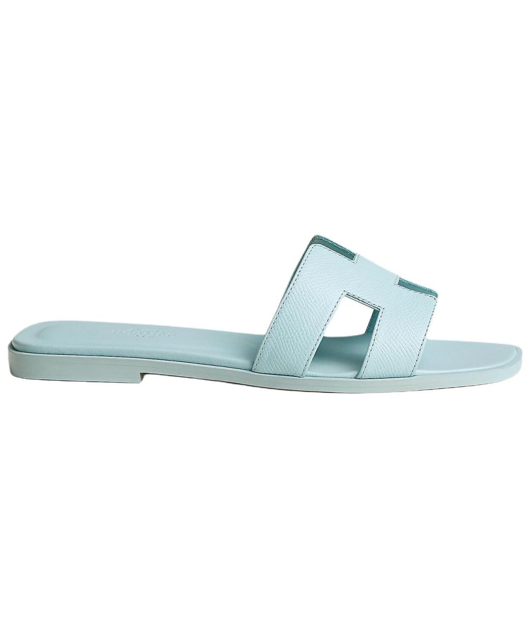 HERMES Голубые сандалии, фото 1