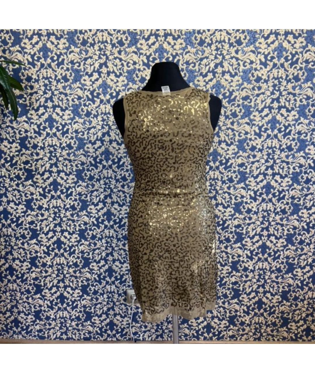 MAX MARA STUDIO Хаки полиэстеровое коктейльное платье, фото 2