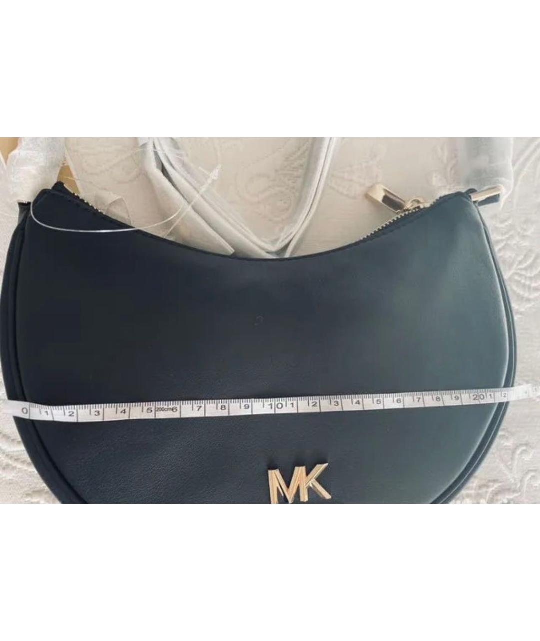 MICHAEL MICHAEL KORS Черная кожаная сумка с короткими ручками, фото 4