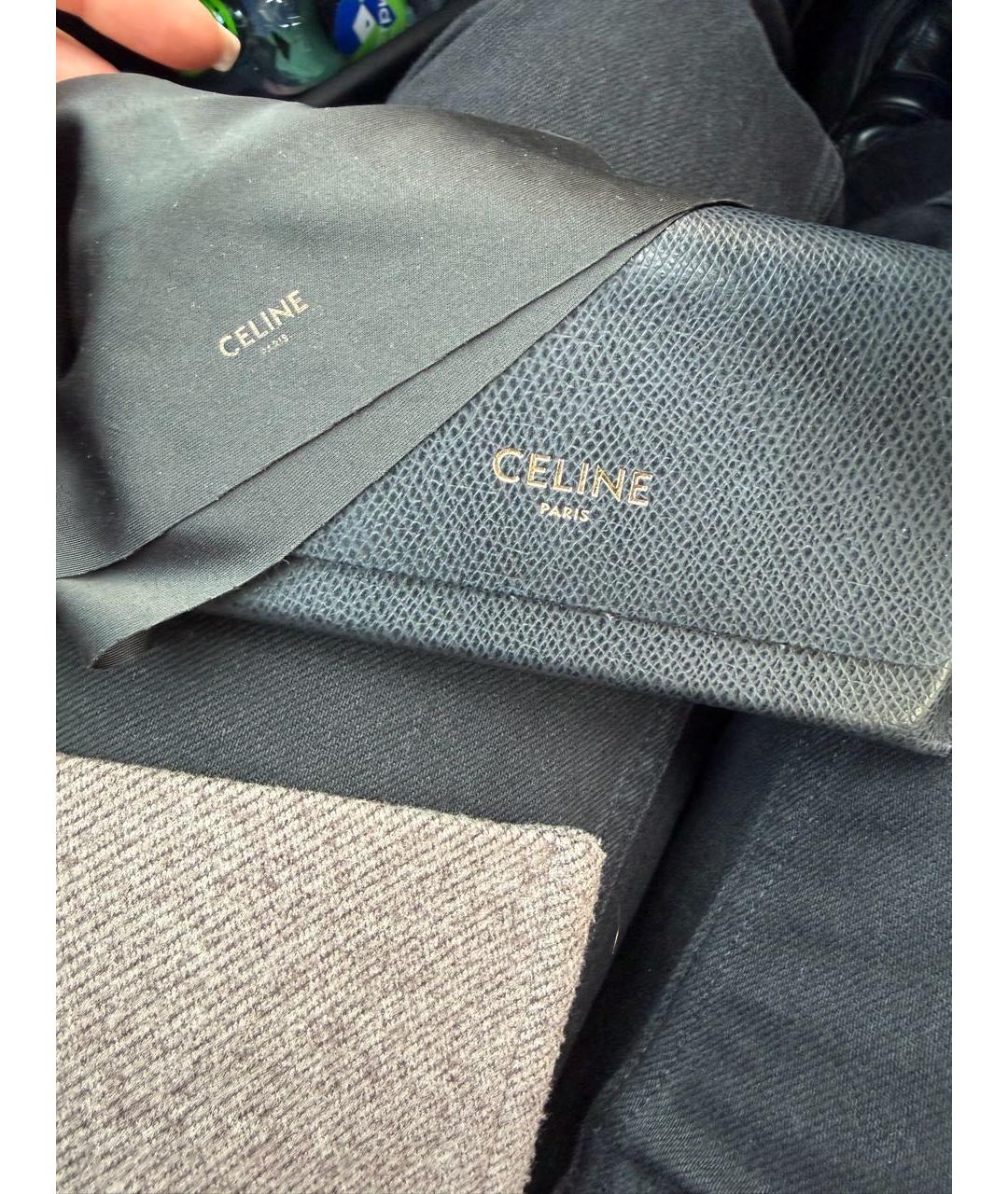 CELINE Коричневые пластиковые солнцезащитные очки, фото 4