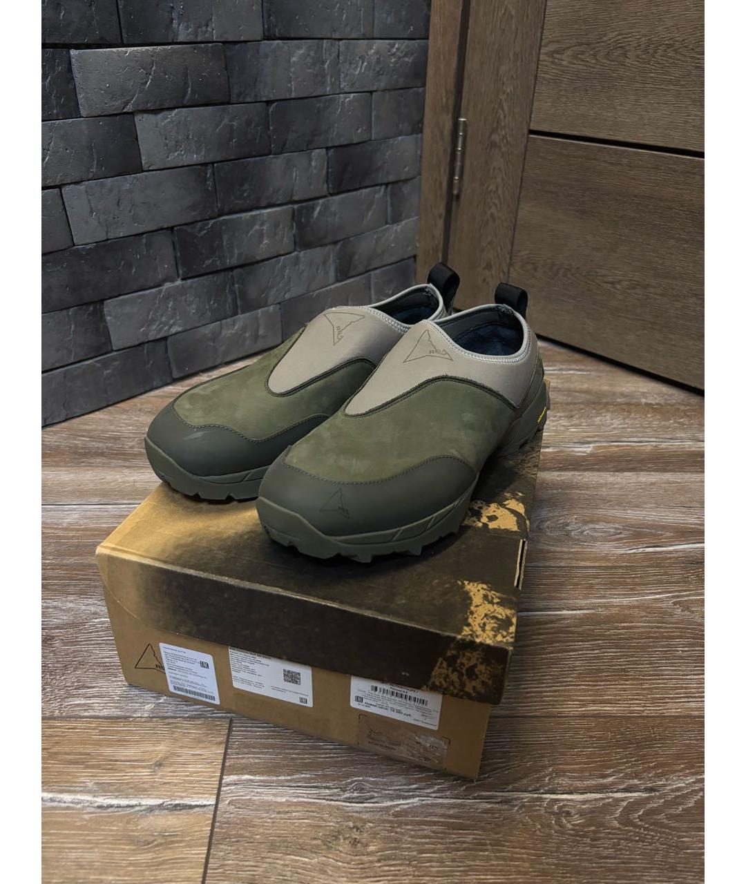 ROA Хаки нубуковые низкие кроссовки / кеды, фото 3