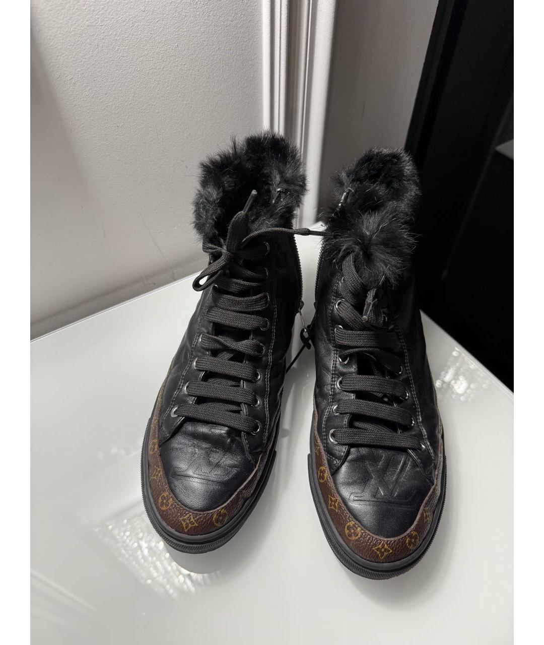 LOUIS VUITTON Черные кожаные брогги и оксфорды, фото 2