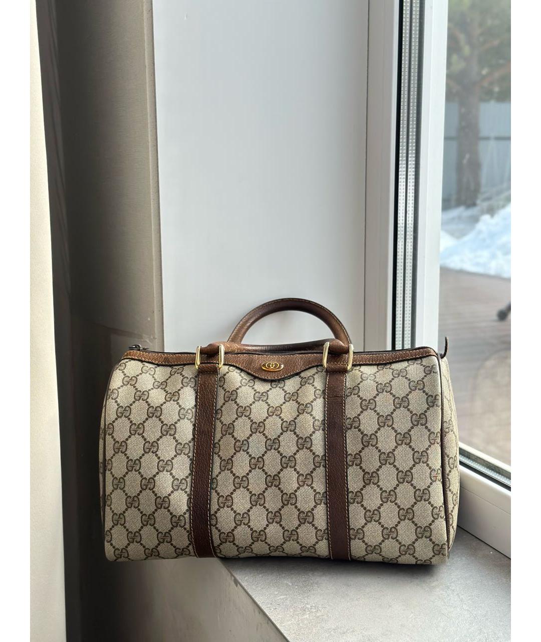 GUCCI Коричневая дорожная/спортивная сумка, фото 9