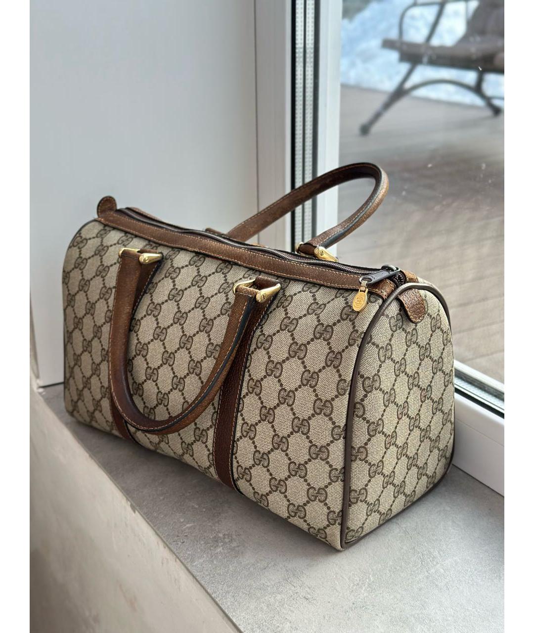 GUCCI Коричневая дорожная/спортивная сумка, фото 3