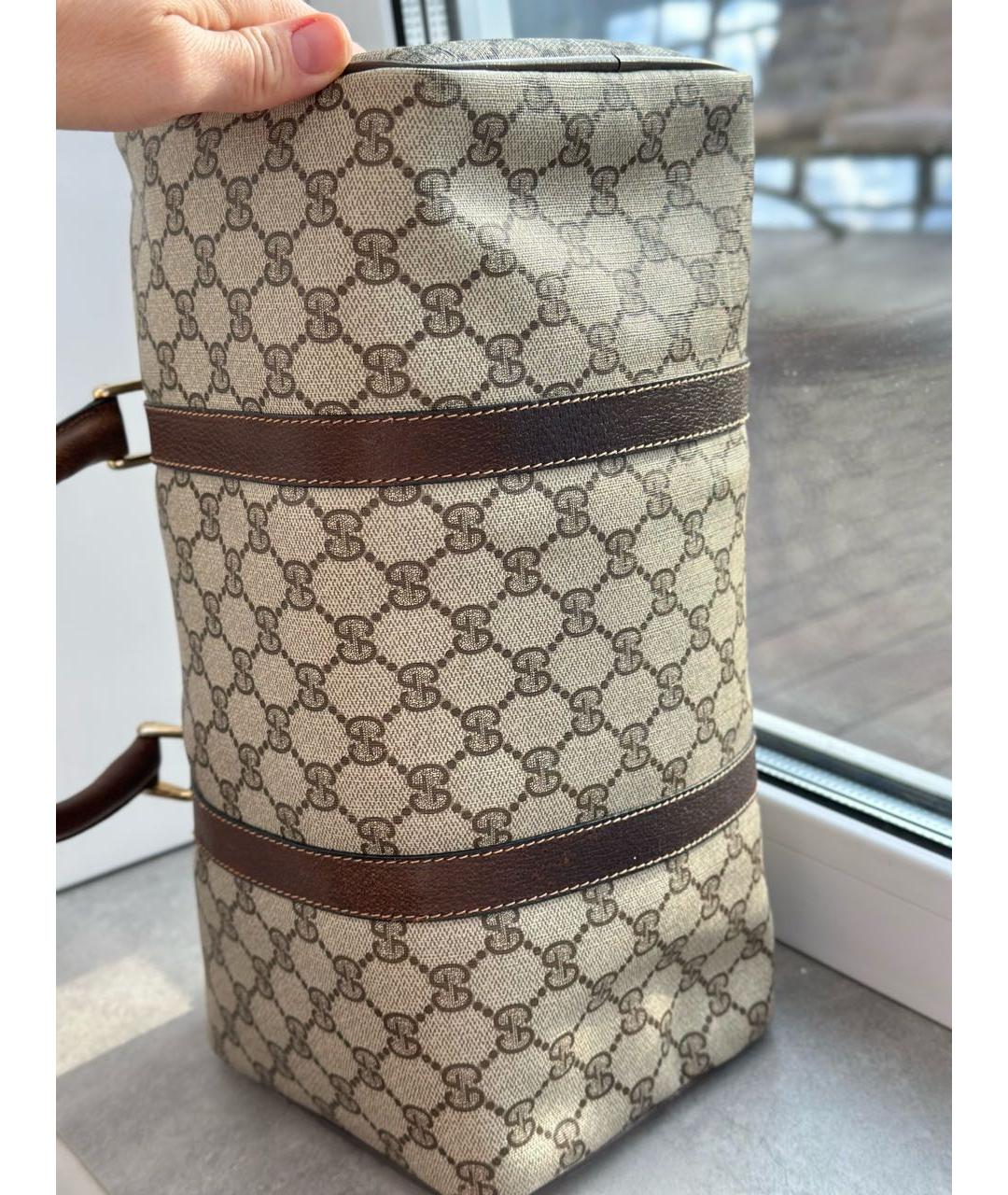 GUCCI Коричневая дорожная/спортивная сумка, фото 4