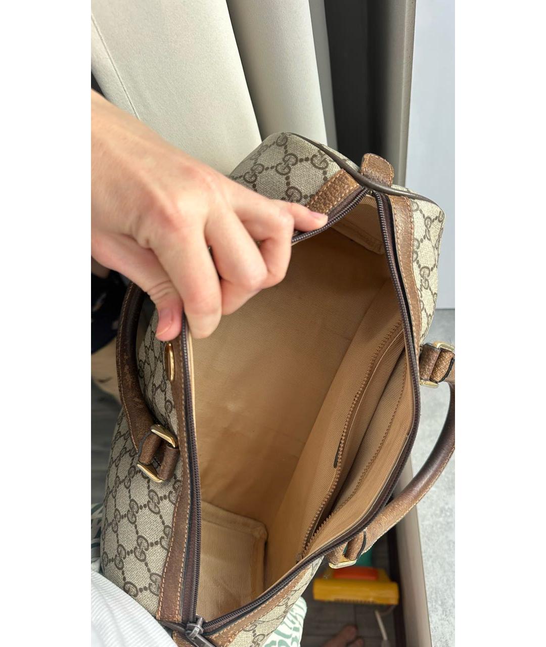 GUCCI Коричневая дорожная/спортивная сумка, фото 6