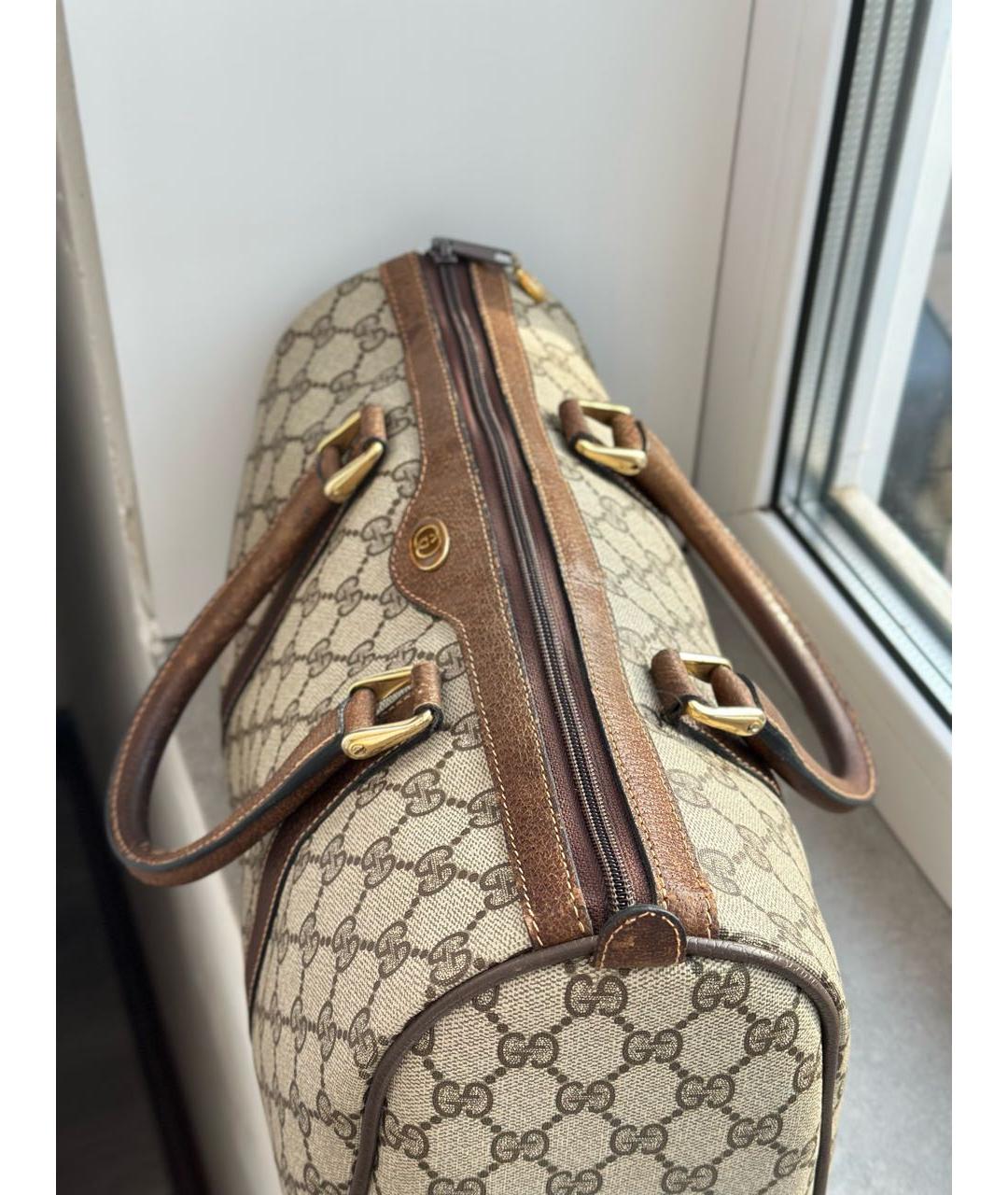 GUCCI Коричневая дорожная/спортивная сумка, фото 5