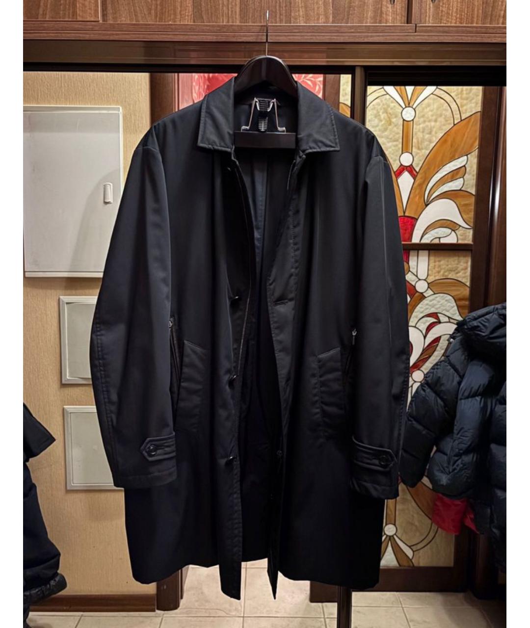 BRIONI Черный кашемировый тренч / плащ, фото 3