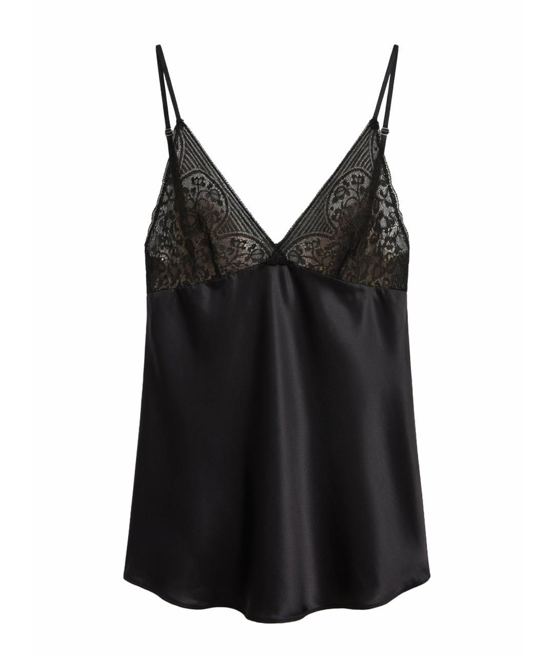 CHANTAL THOMASS Черная шелковая майка, фото 1