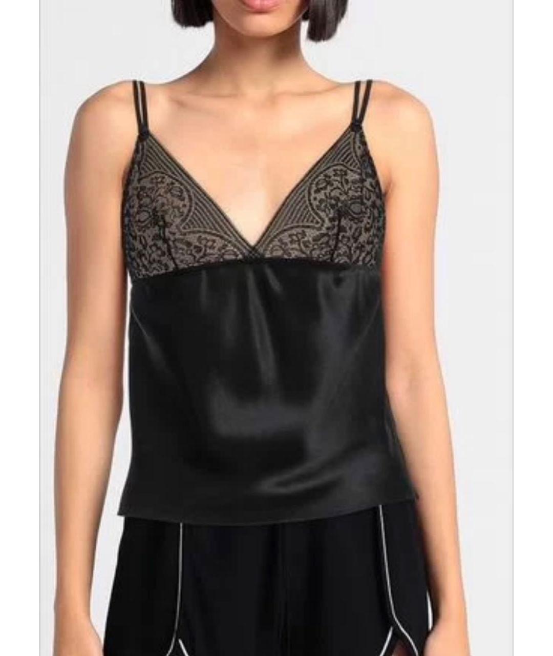 CHANTAL THOMASS Черная шелковая майка, фото 7