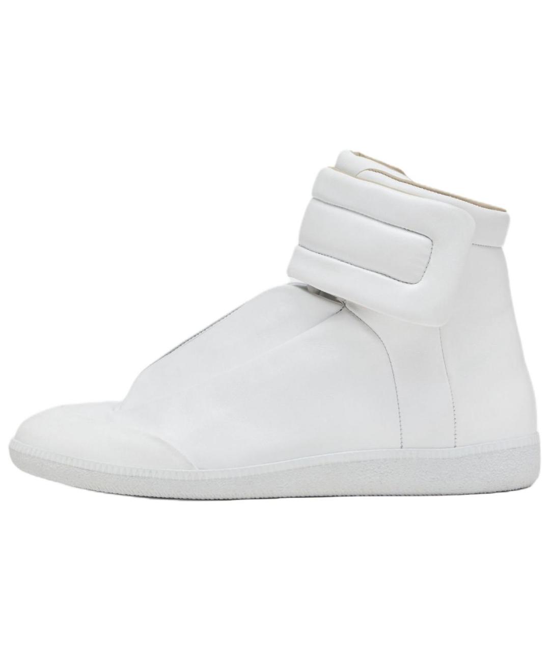 MAISON MARGIELA Белые кожаные низкие кроссовки / кеды, фото 2
