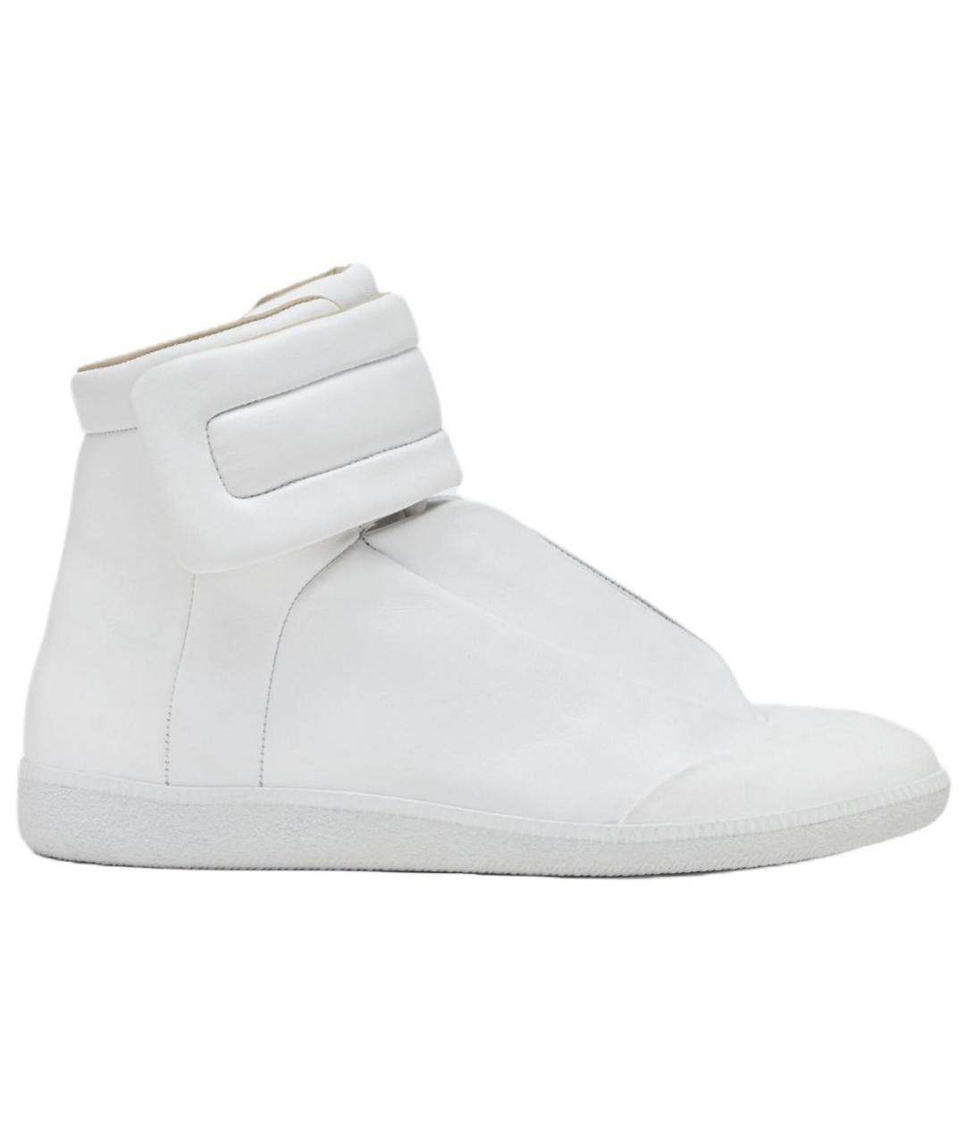 MAISON MARGIELA Белые кожаные низкие кроссовки / кеды, фото 1