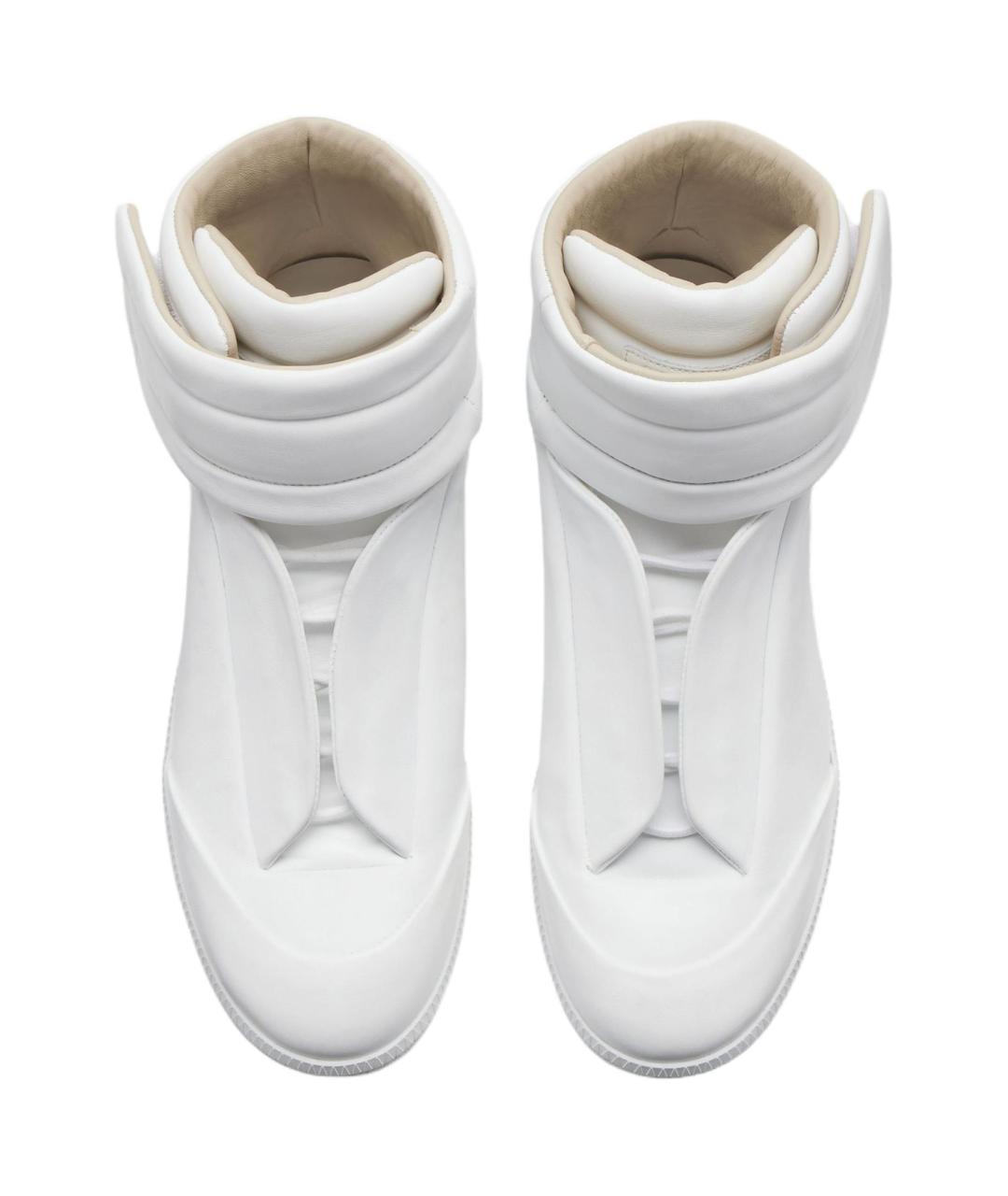 MAISON MARGIELA Белые кожаные низкие кроссовки / кеды, фото 5