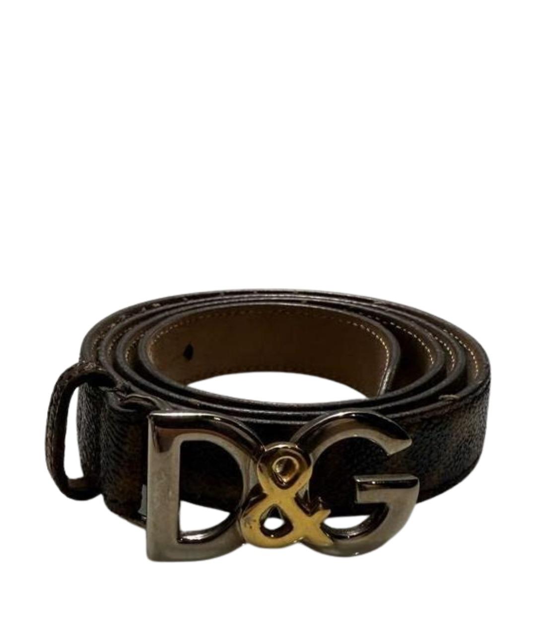 DOLCE&GABBANA Коричневый кожаный ремень, фото 1