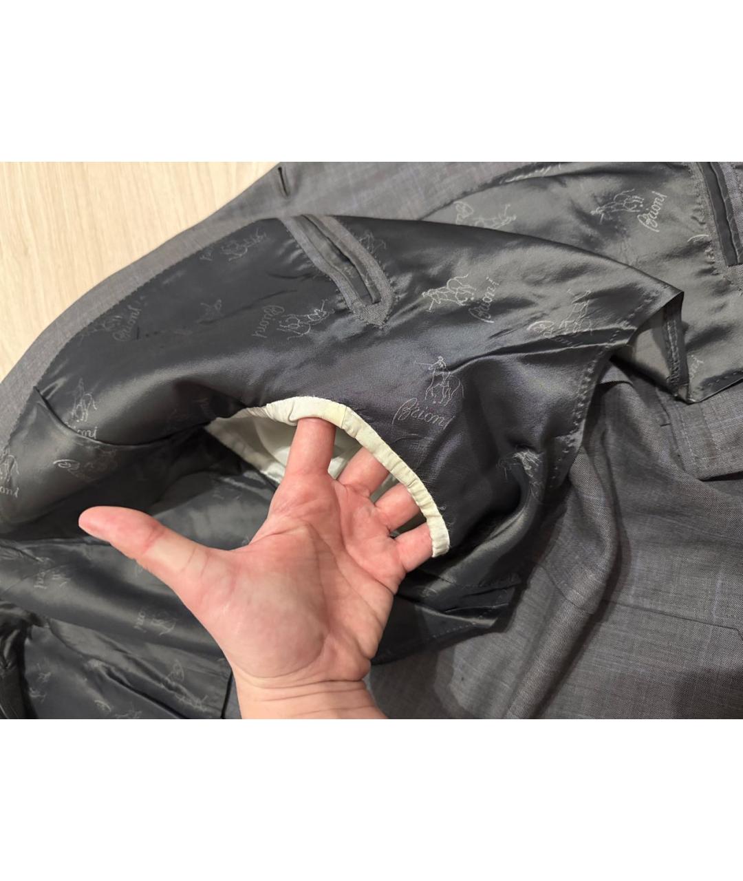 BRIONI Антрацитовый шерстяной пиджак, фото 6