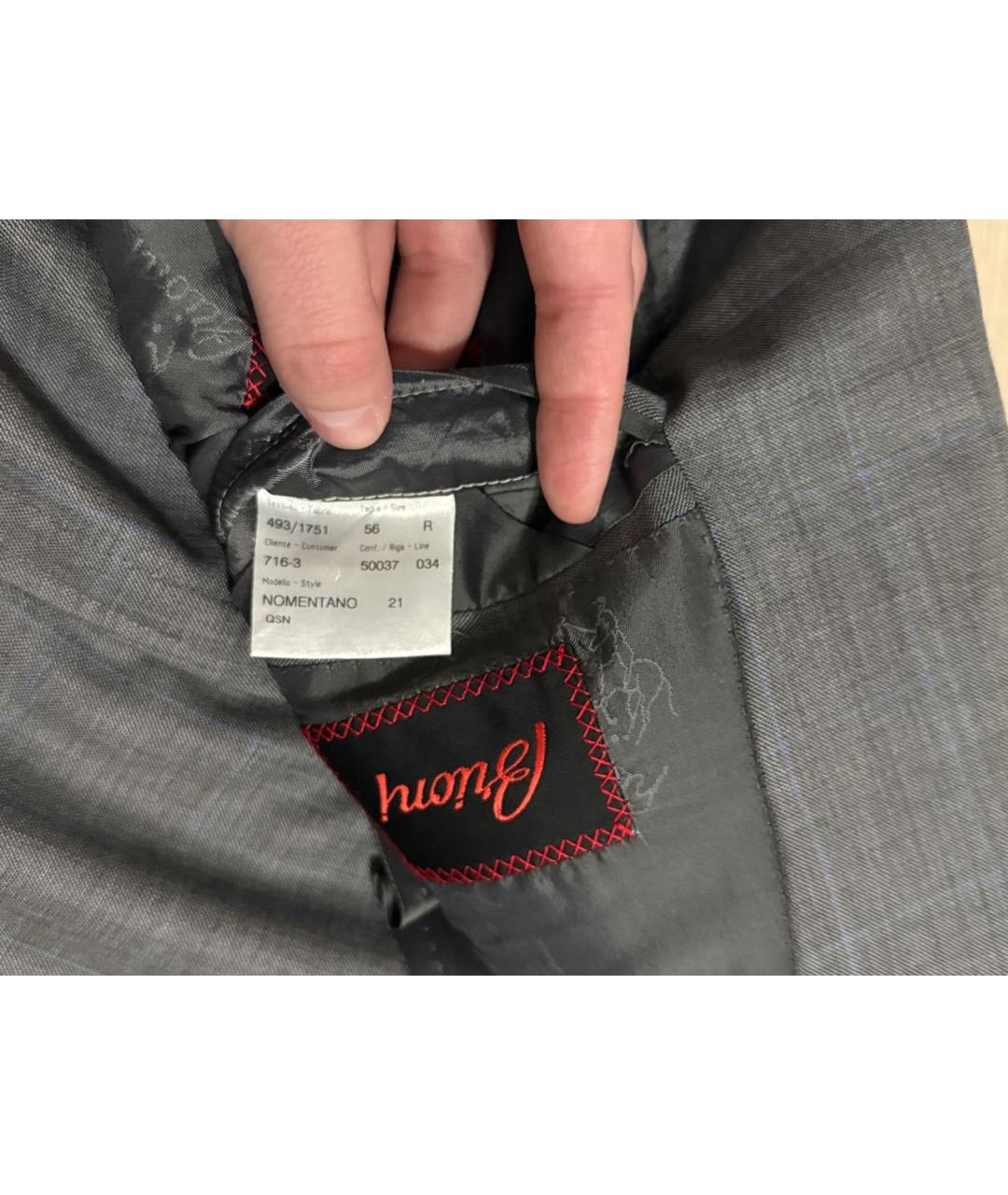 BRIONI Антрацитовый шерстяной пиджак, фото 4