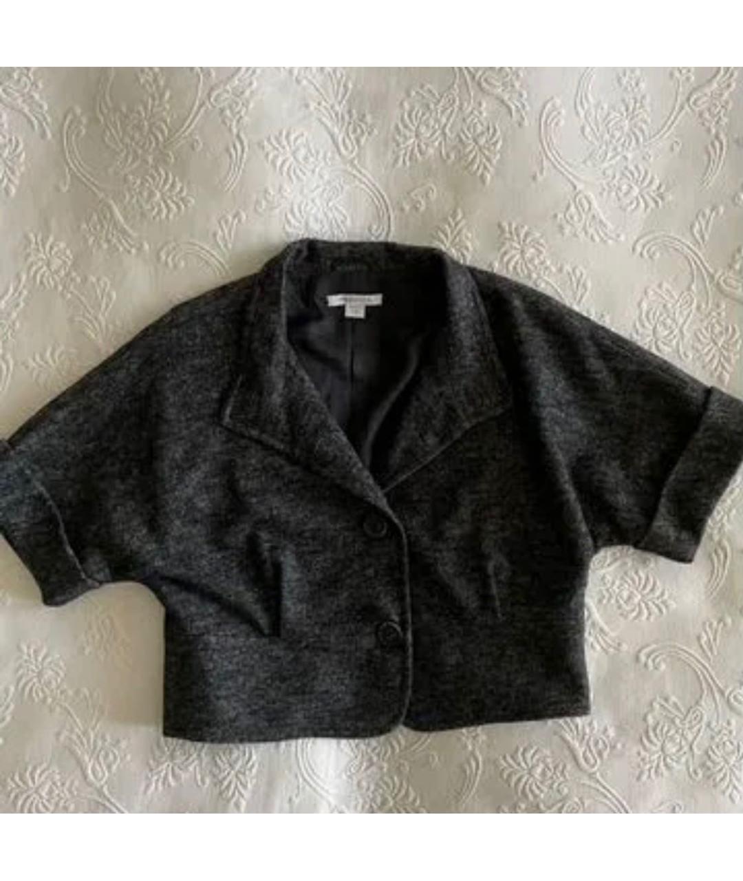MARELLA Антрацитовый шерстяной жакет/пиджак, фото 2