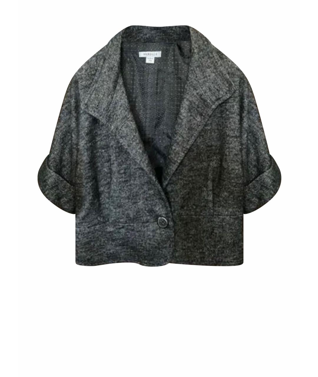 MARELLA Антрацитовый шерстяной жакет/пиджак, фото 1