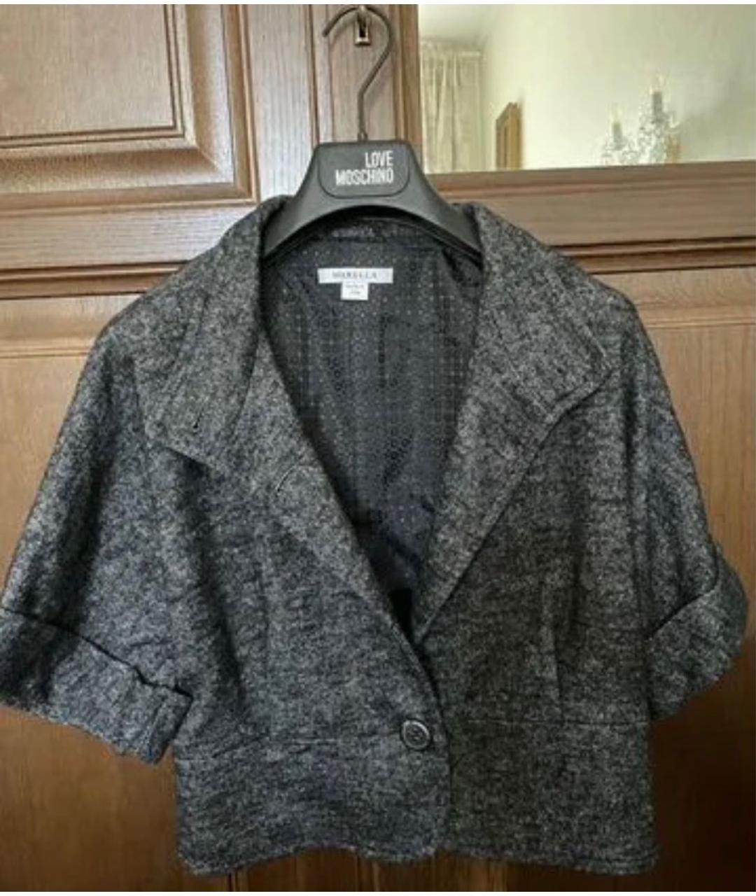 MARELLA Антрацитовый шерстяной жакет/пиджак, фото 8