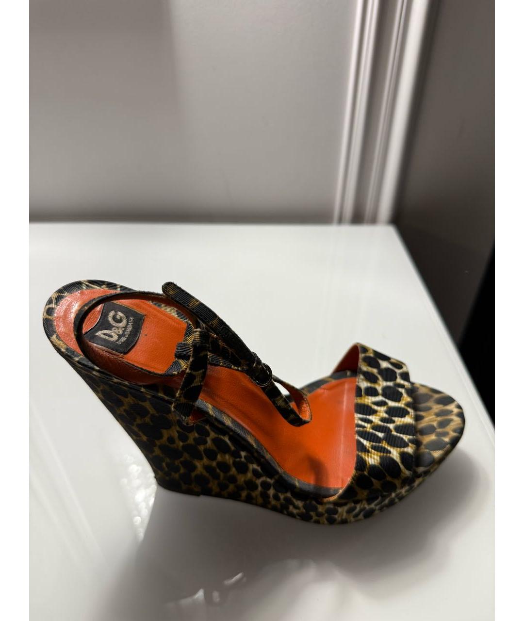 DOLCE&GABBANA Черные босоножки, фото 5