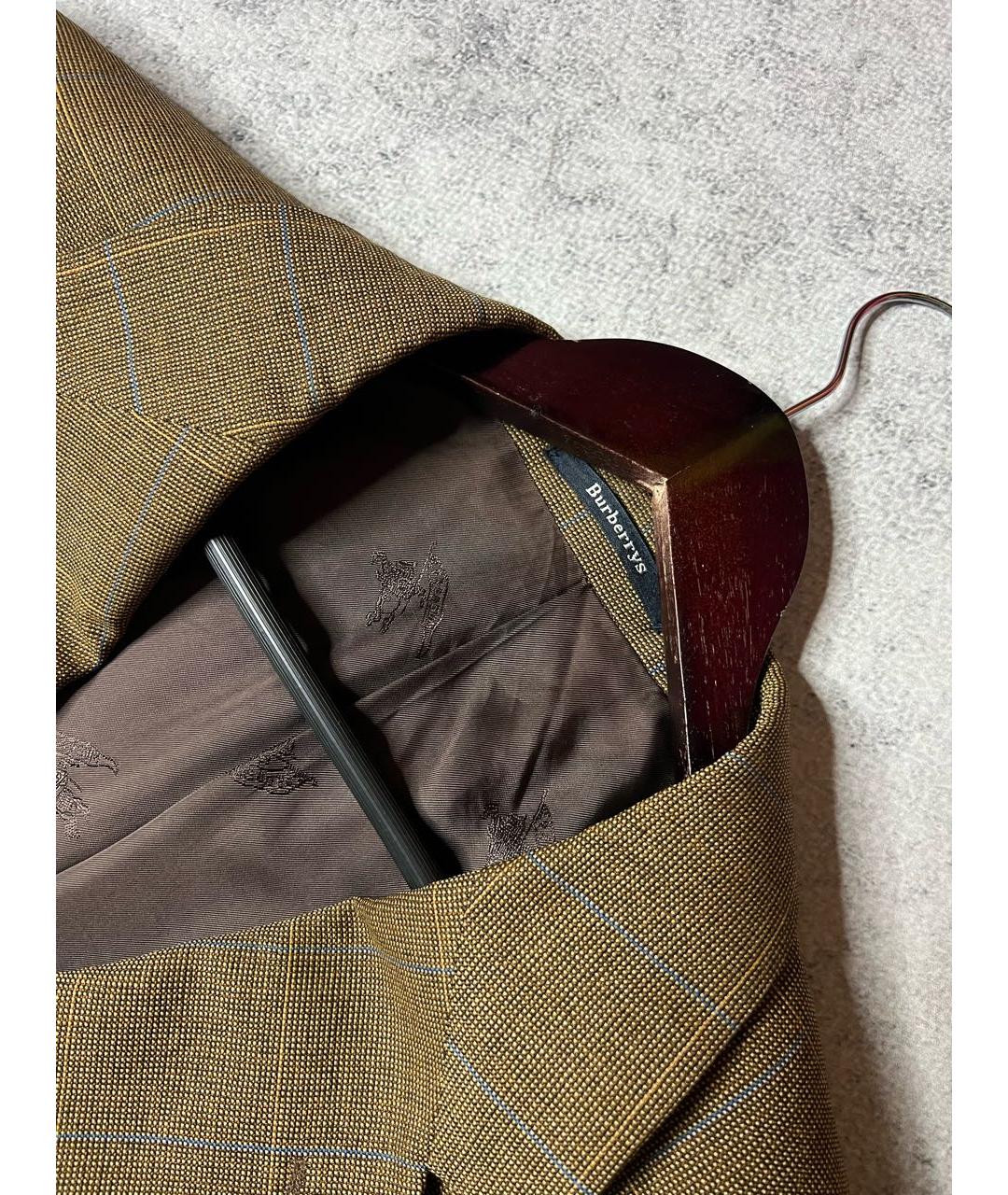 BURBERRY Горчичный шерстяной пиджак, фото 6