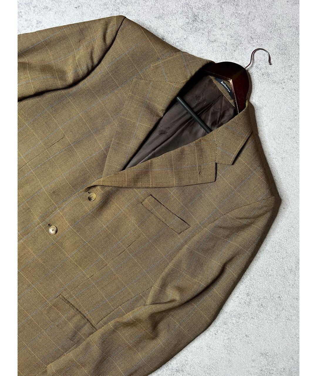 BURBERRY Горчичный шерстяной пиджак, фото 4