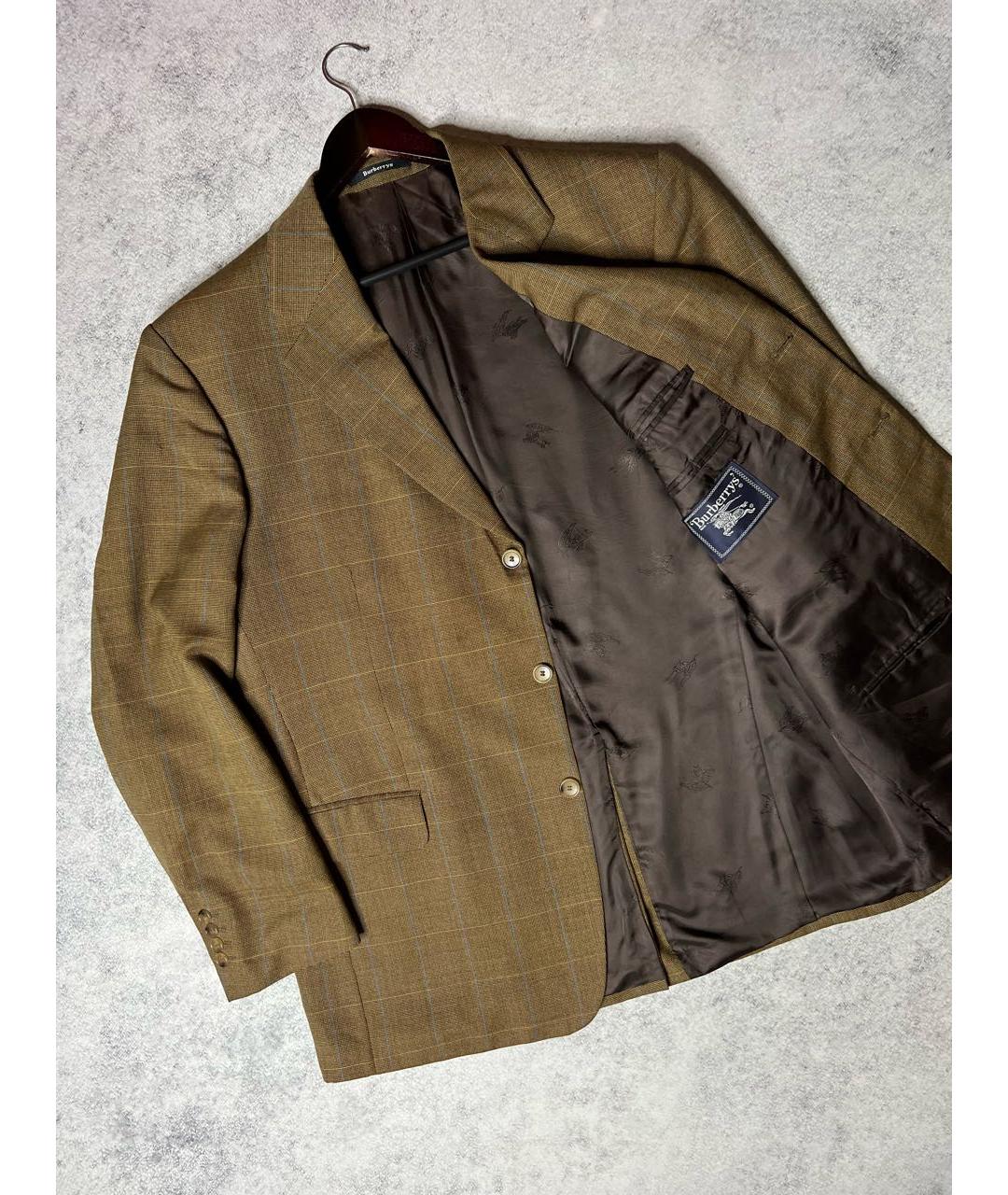 BURBERRY Горчичный шерстяной пиджак, фото 3