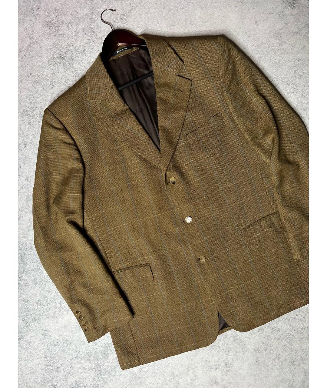 BURBERRY Горчичный шерстяной пиджак, фото 2