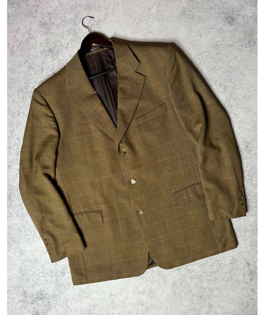 BURBERRY Горчичный шерстяной пиджак, фото 9