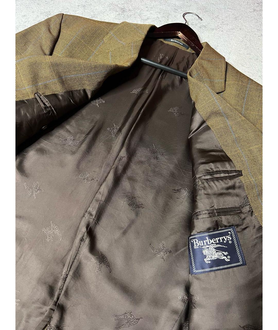 BURBERRY Горчичный шерстяной пиджак, фото 7