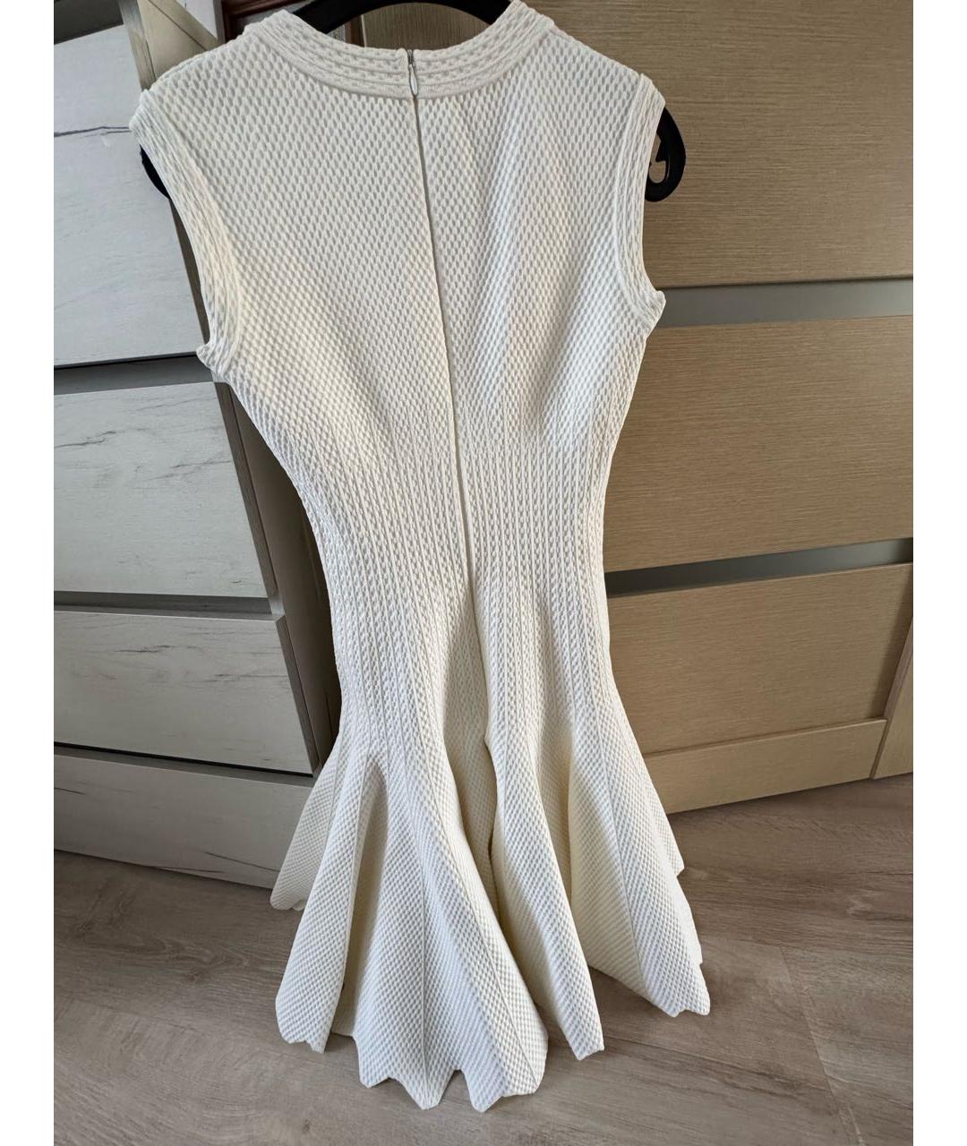 ALAIA Белое вискозное повседневное платье, фото 2