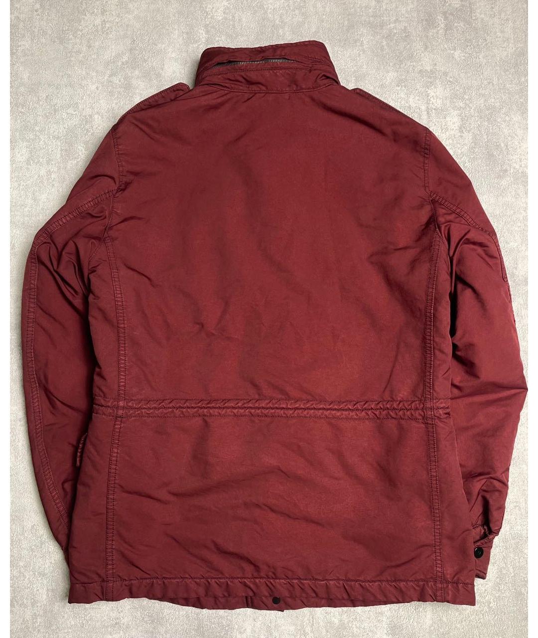 STONE ISLAND Бордовая полиуретановая куртка, фото 6