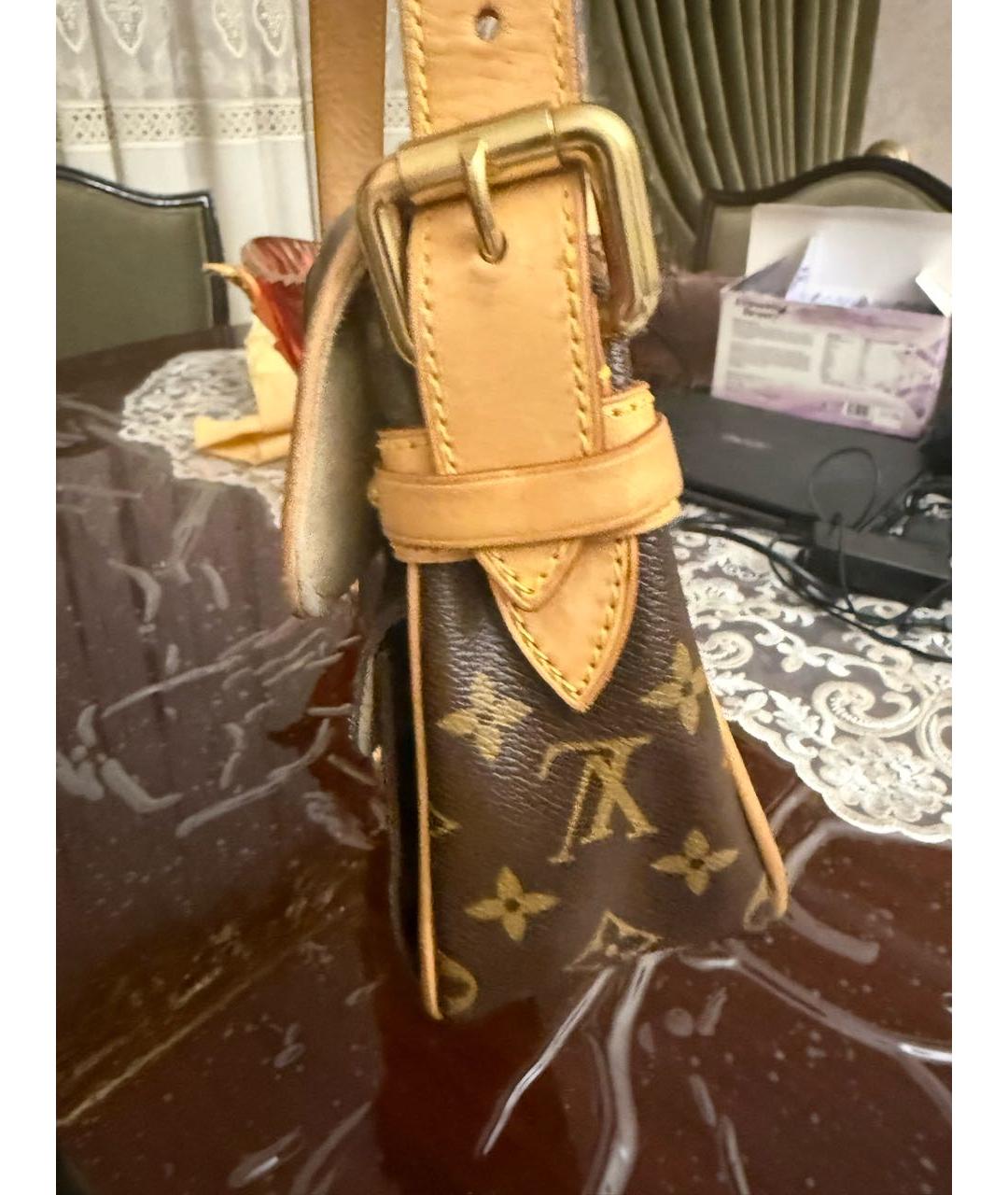 LOUIS VUITTON Коричневая сумка с короткими ручками, фото 4