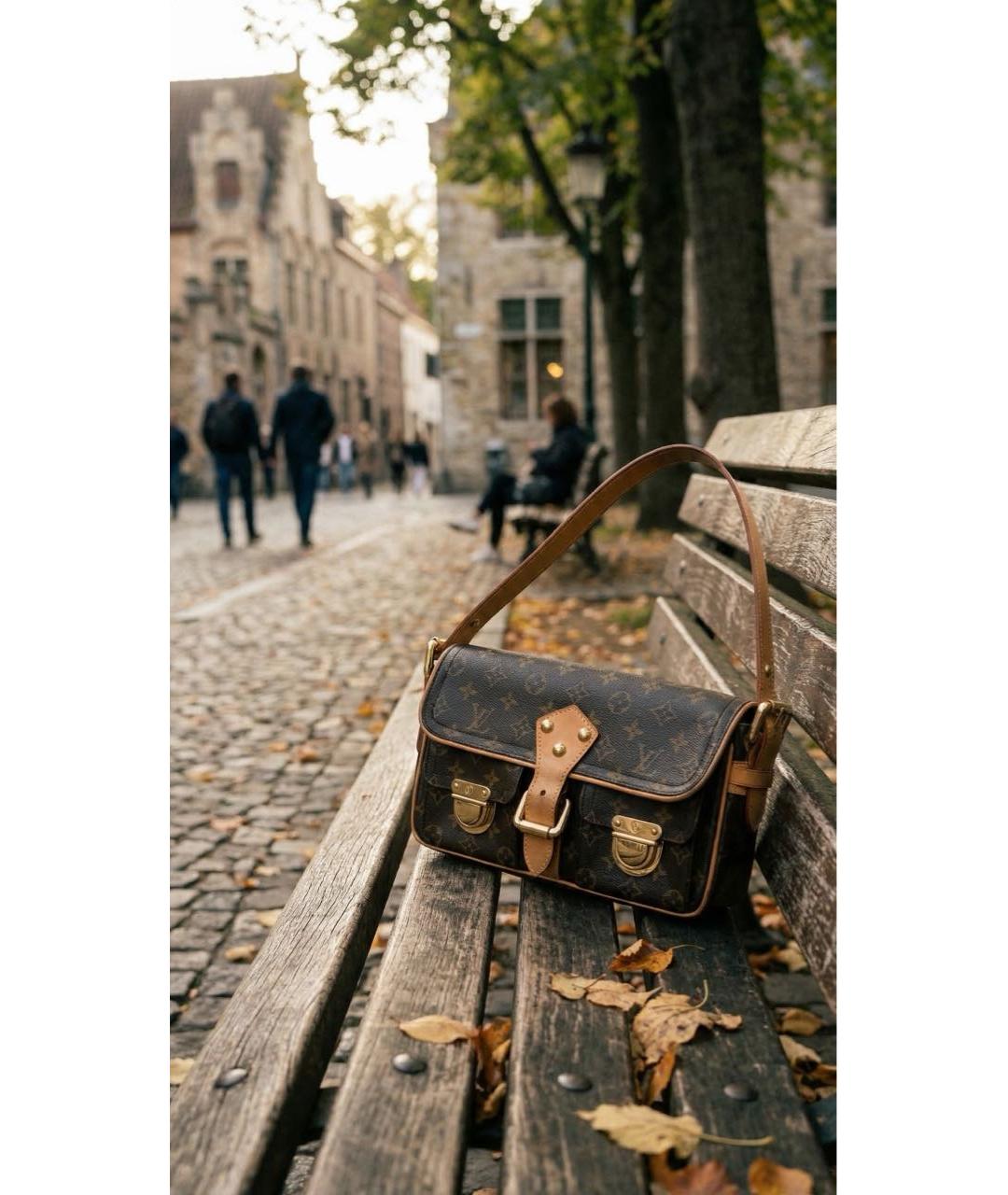 LOUIS VUITTON Коричневая сумка с короткими ручками, фото 2