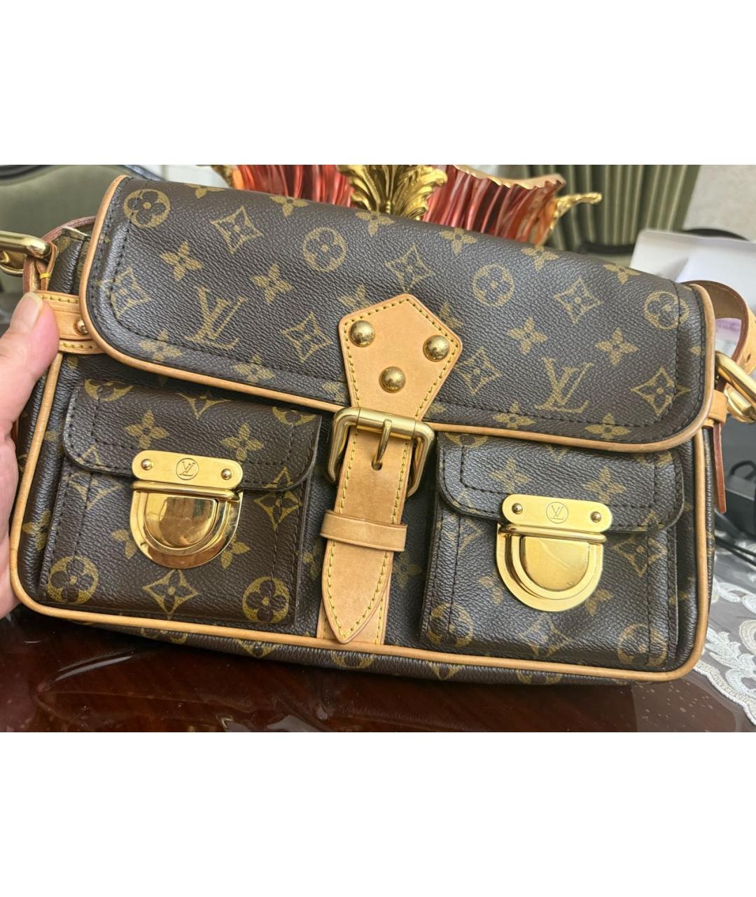 LOUIS VUITTON Коричневая сумка с короткими ручками, фото 3