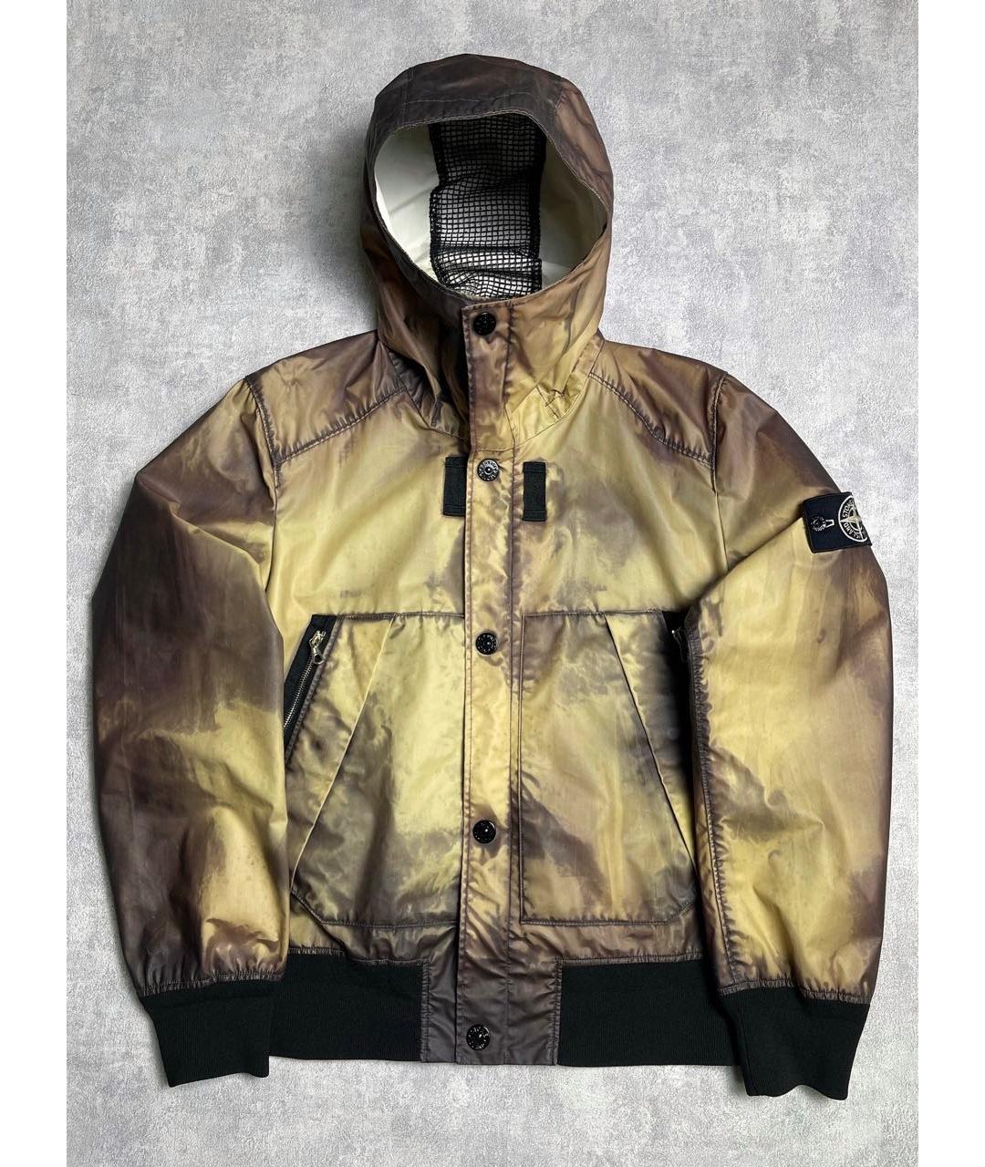 STONE ISLAND Коричневая полиуретановая куртка, фото 5