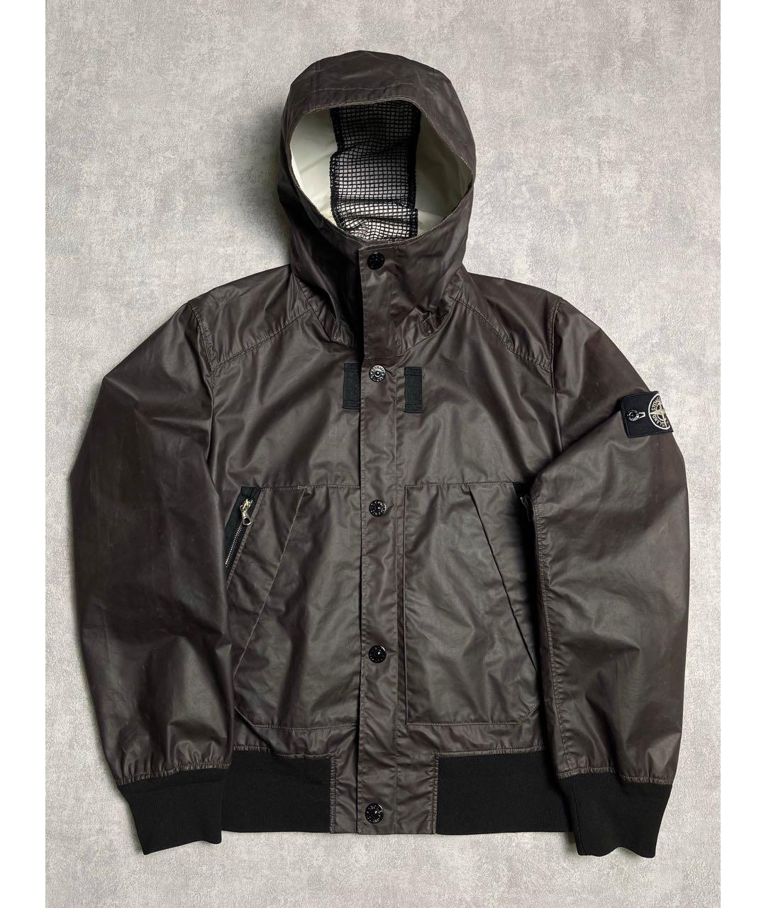 STONE ISLAND Коричневая полиуретановая куртка, фото 2