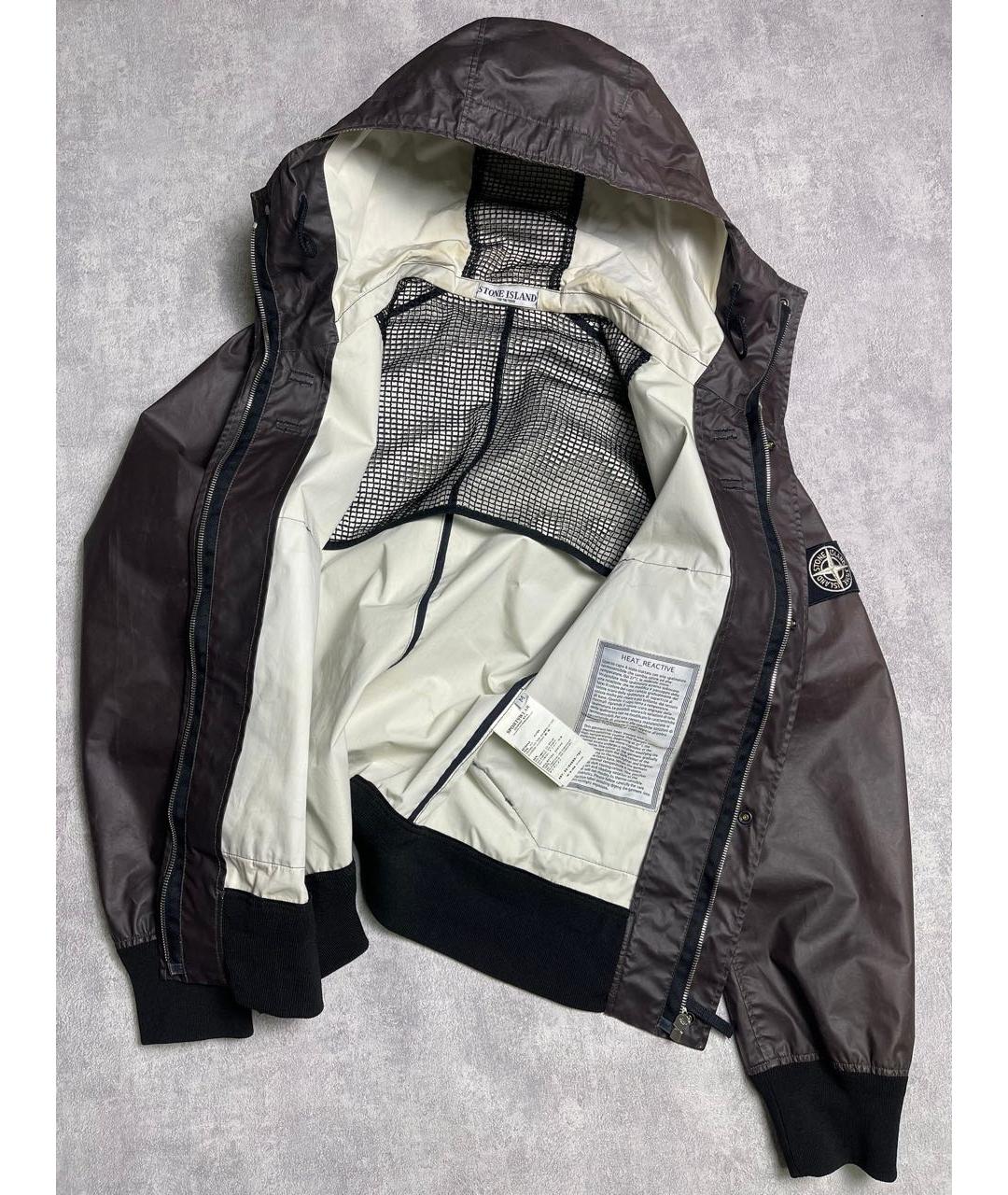 STONE ISLAND Коричневая полиуретановая куртка, фото 7