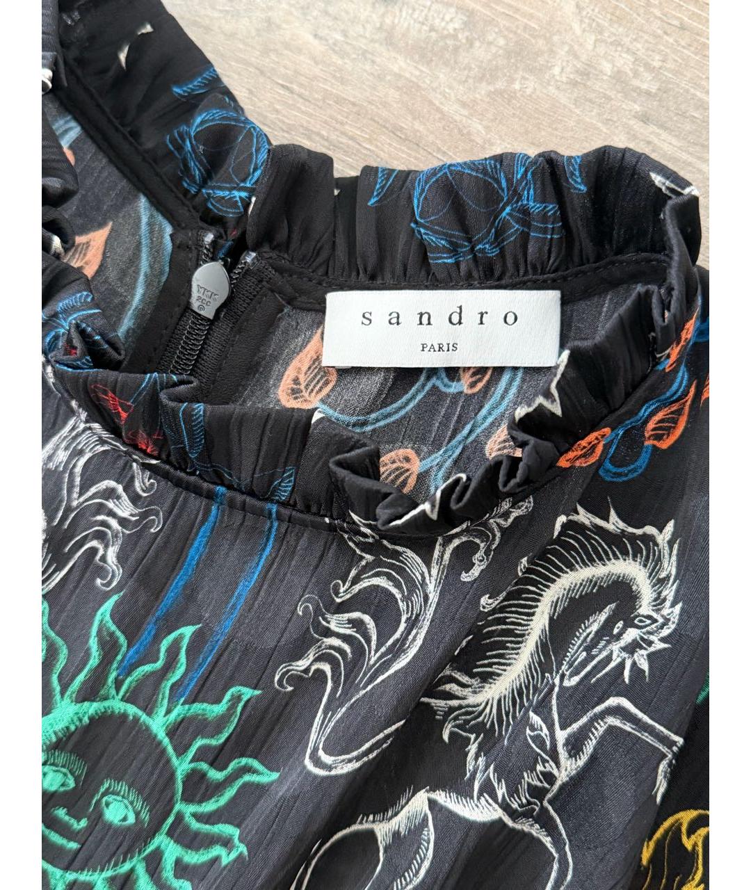 SANDRO Мульти полиэстеровое повседневное платье, фото 2