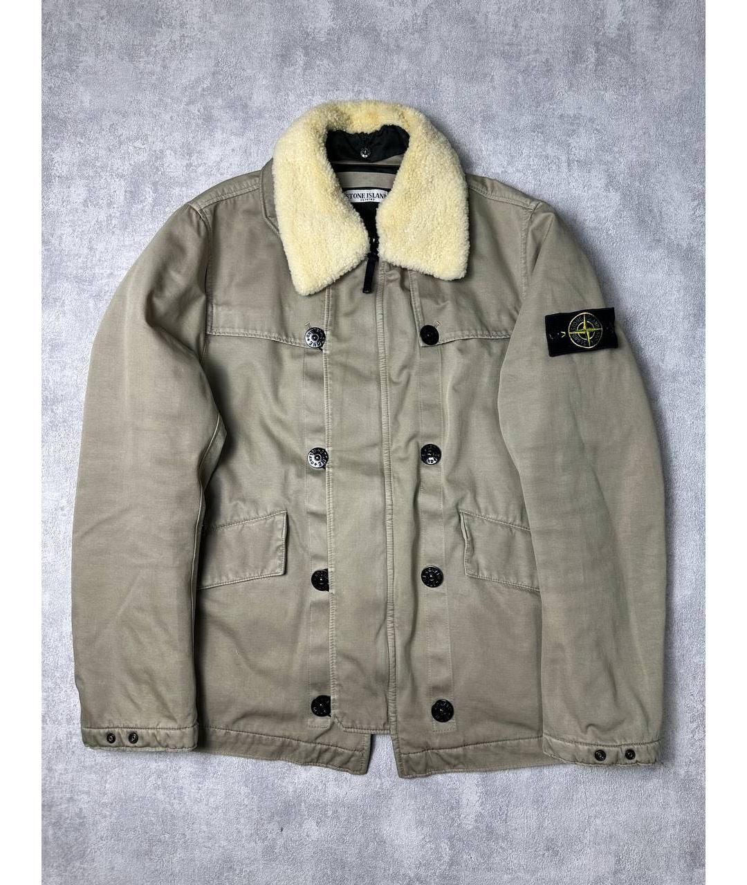 STONE ISLAND Бежевая хлопковая куртка, фото 8