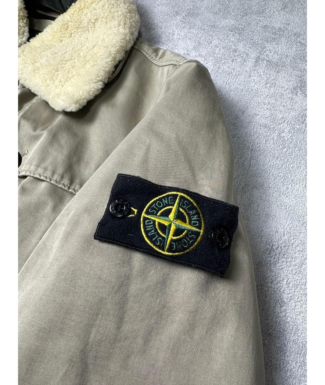 STONE ISLAND Бежевая хлопковая куртка, фото 5
